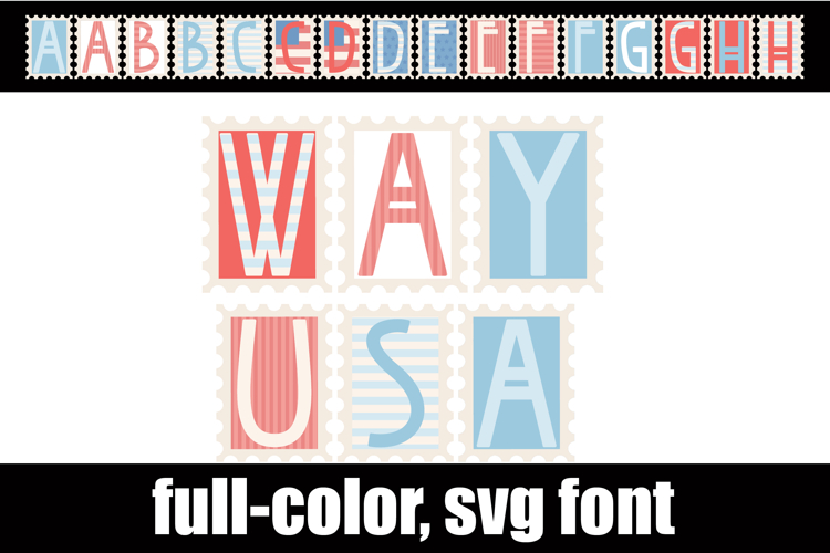 Way USA Too Color Font example image 1