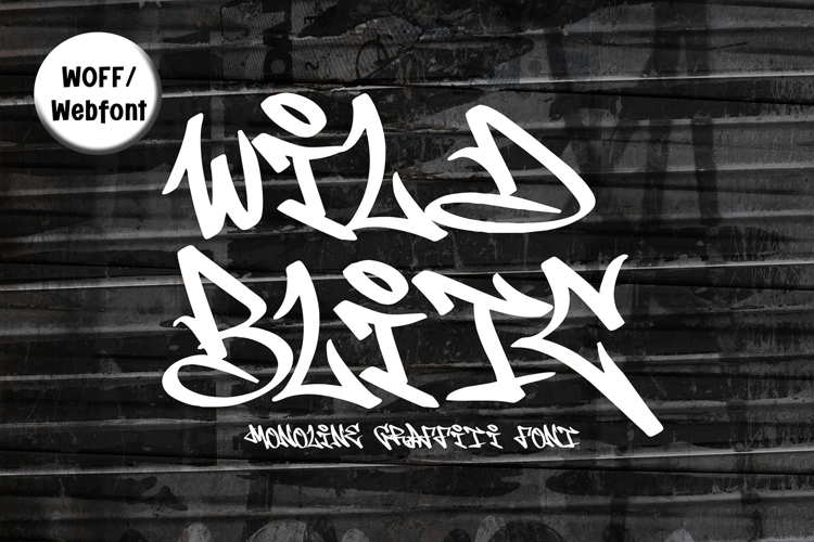 Wild Blitz |Monoline Graffiti Webfont