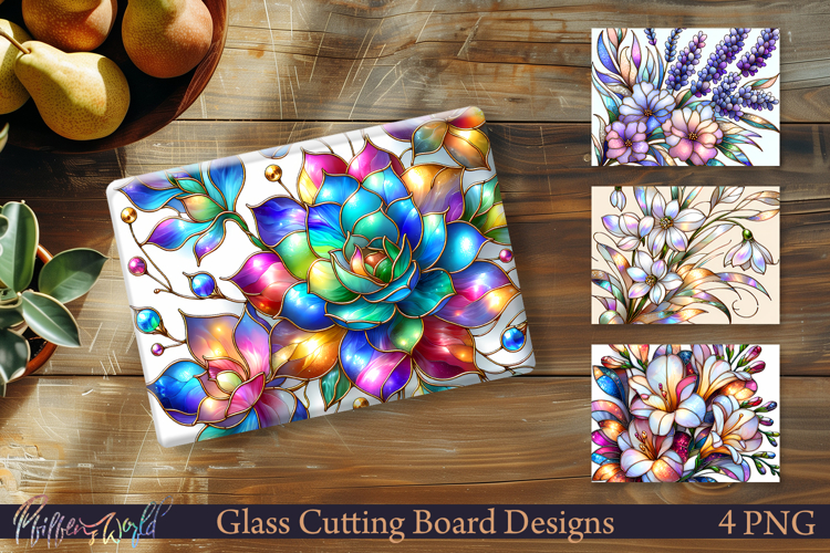 Botanical Bloom Cutting Board Art | Succulents