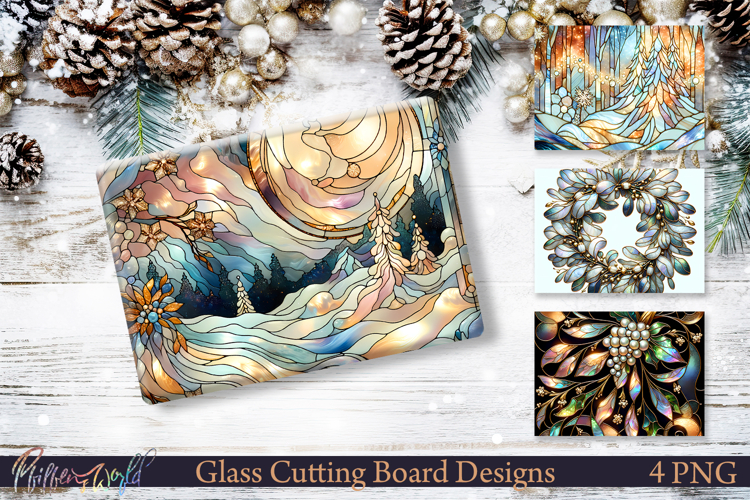 Ornate Christmas Glass Board Designs