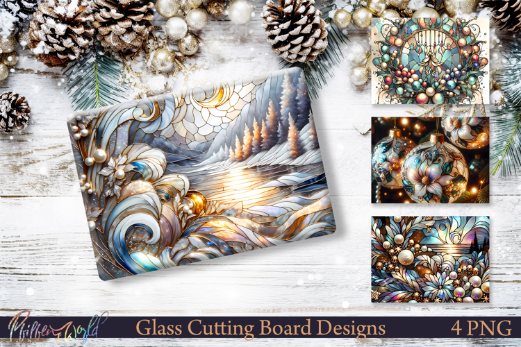 Stained Glass Holiday Cutting Boards