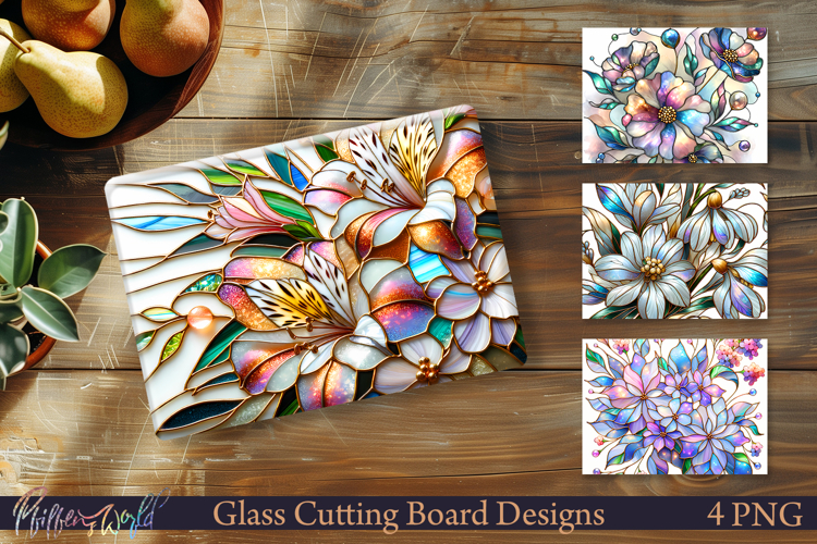 Floral Stained Glass Boards
