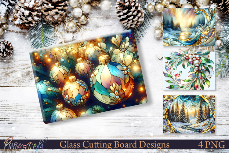 Christmas Glass Cutting Board Sublimation