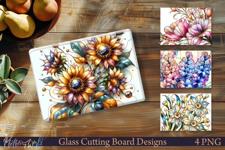 Stained Glass Flower Board Designs | Sunflowers