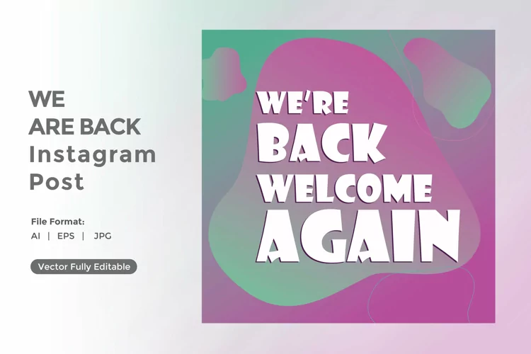 We are back instagram post