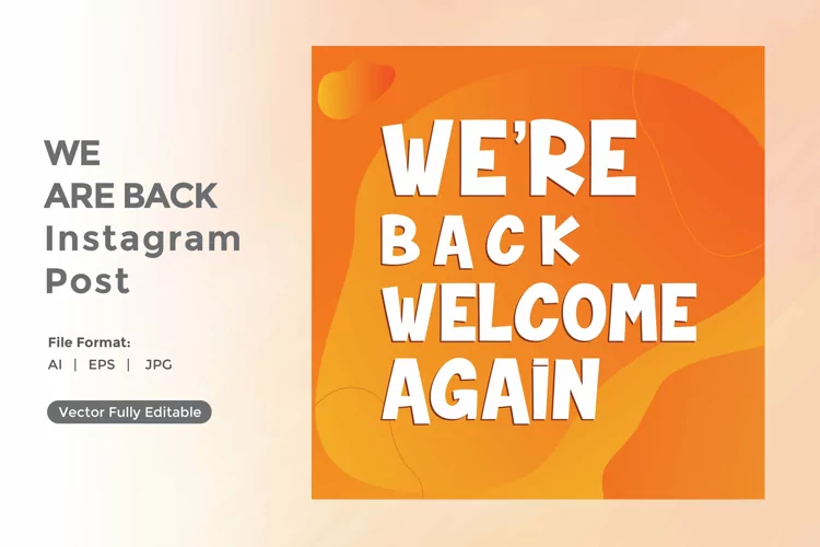 We are back instagram post