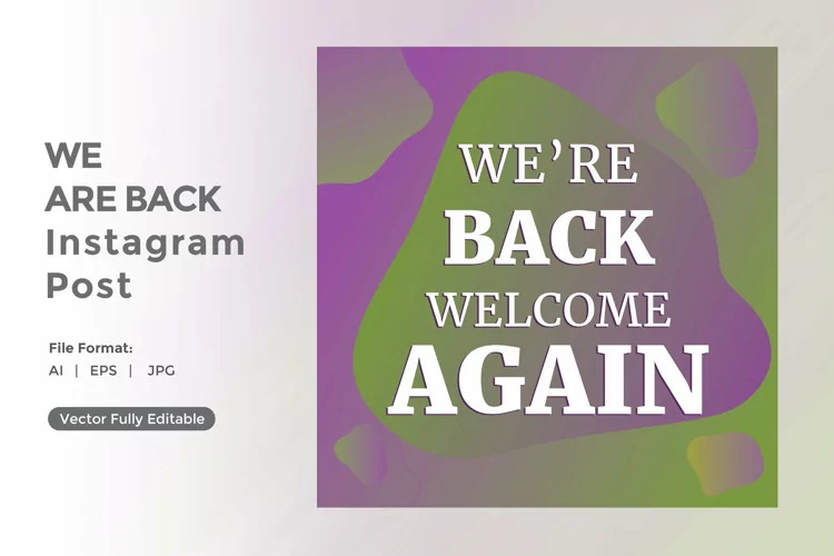We are back instagram post