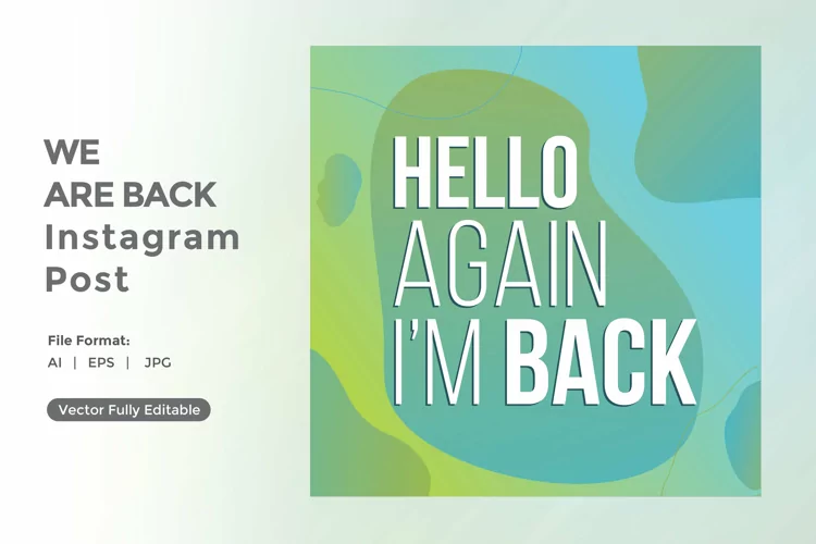 Hello again i am back instagram post