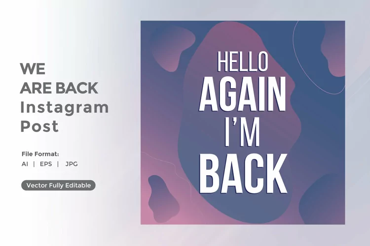 Hello again i am back instagram post