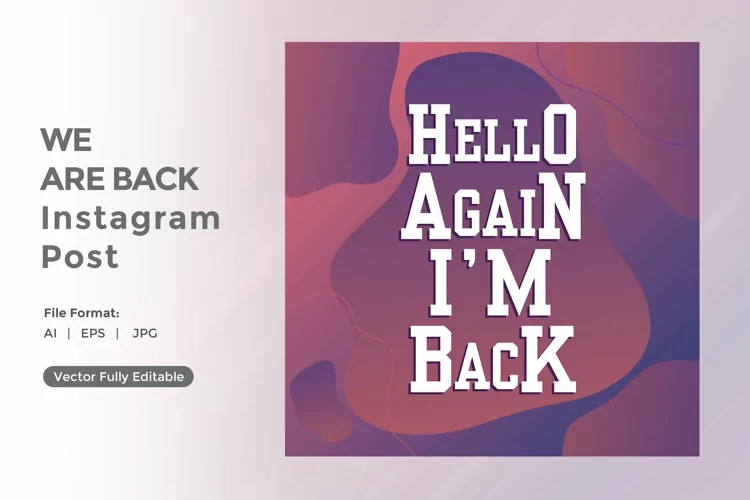 Hello again i am back instagram post