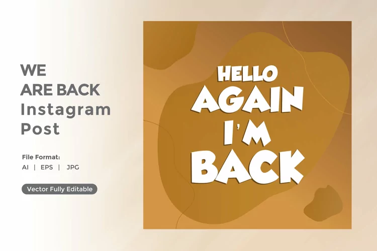 Hello again i am back instagram post