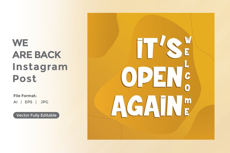 Its open again welcome instagram post example image 1