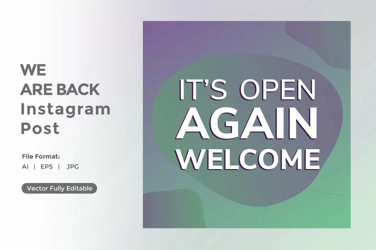 Its open again welcome instagram post