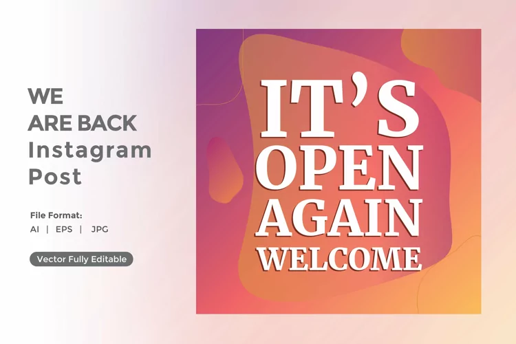 Its open again welcome instagram post