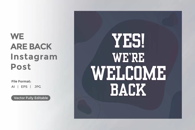 Yes We are back instagram post