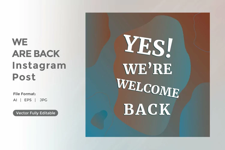 Yes We are back instagram post
