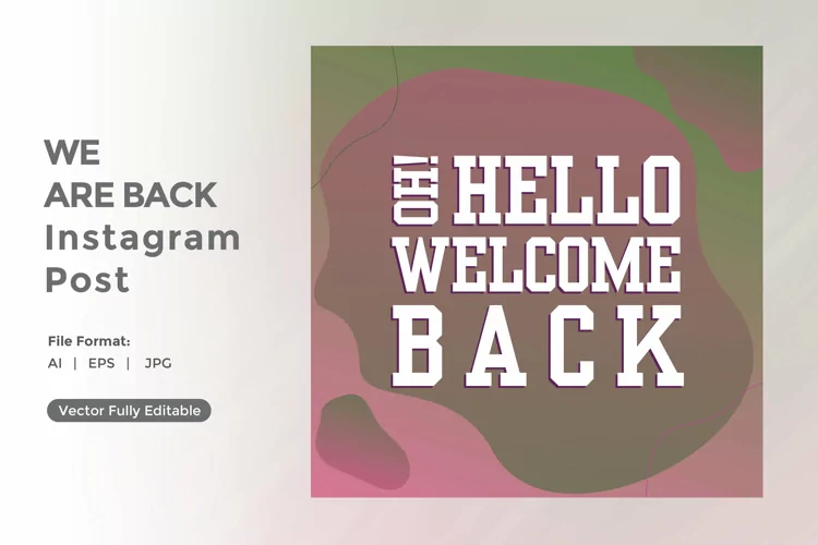 Oh hello welcome back instagram post