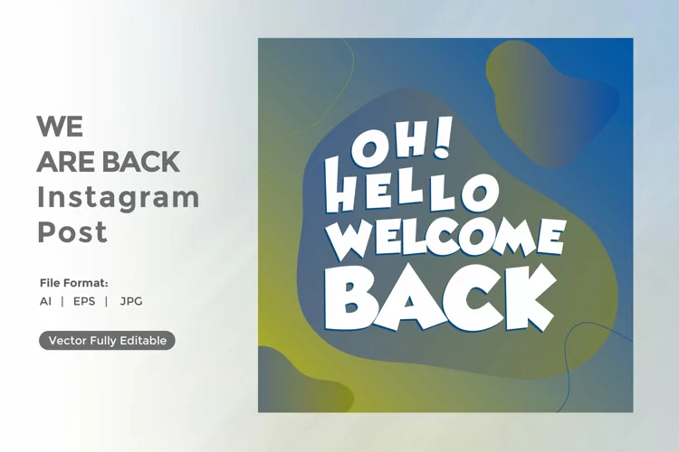 Oh hello welcome back instagram post