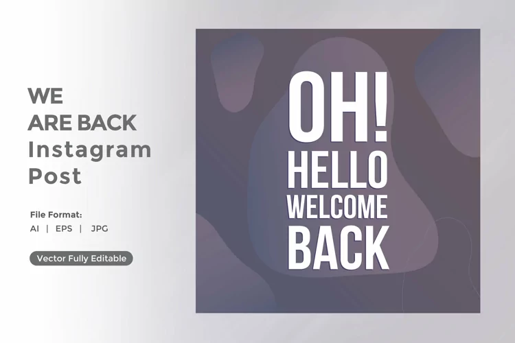 Oh hello welcome back instagram post