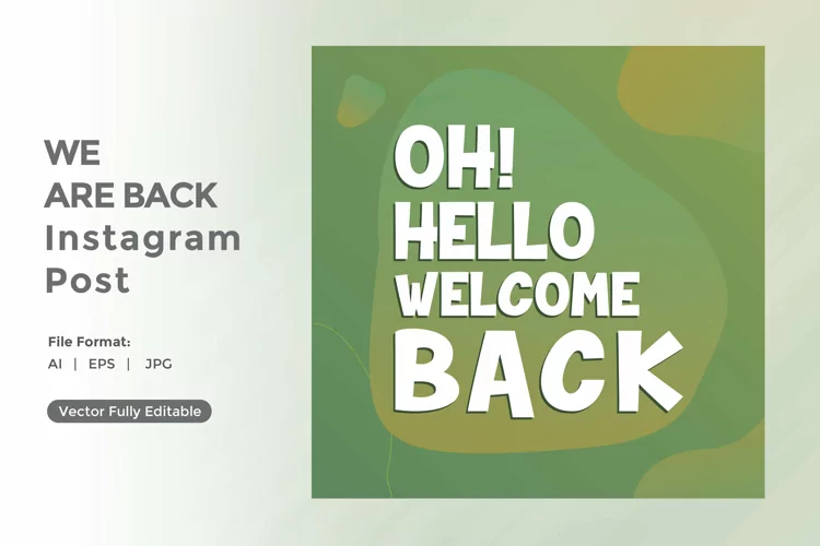 Oh hello welcome back instagram post