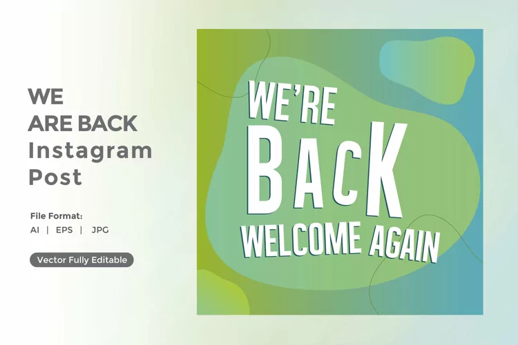 We are back instagram post