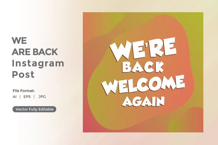 We are back instagram post
