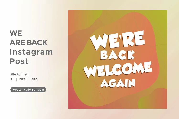 We are back instagram post