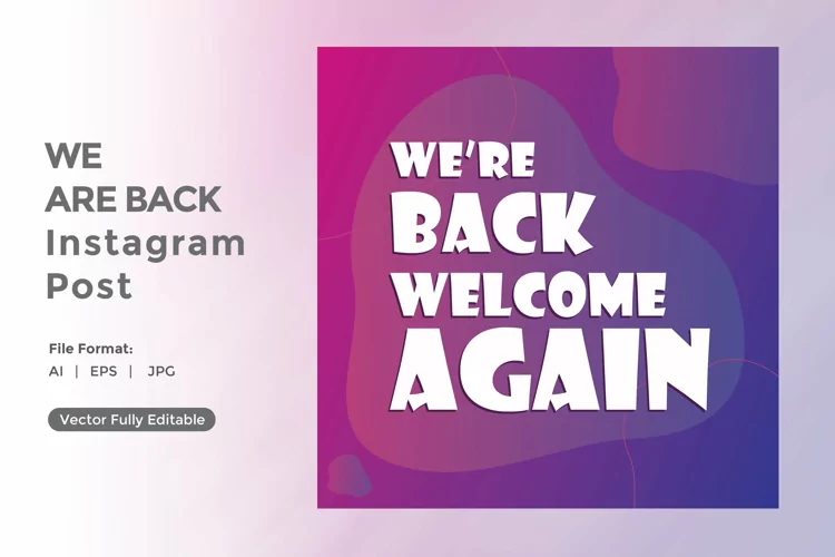 We are back instagram post