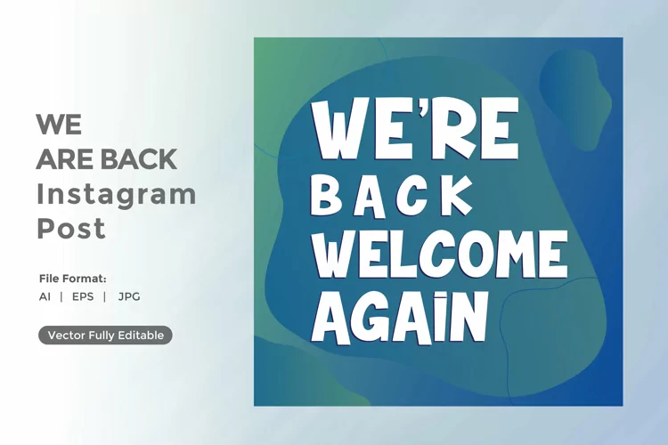 We are back instagram post