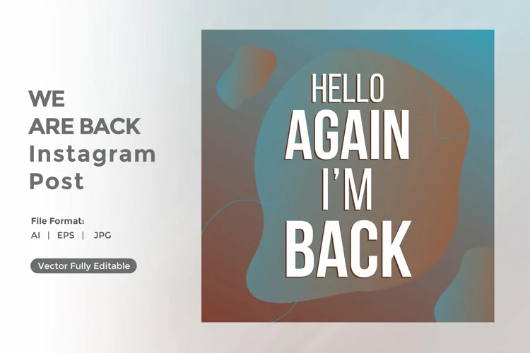Hello again i am back instagram post