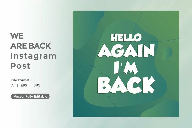 Hello again i am back instagram post