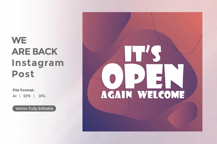 Its open again welcome instagram post