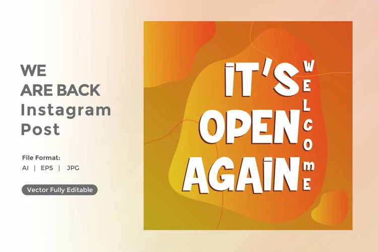 Its open again welcome instagram post