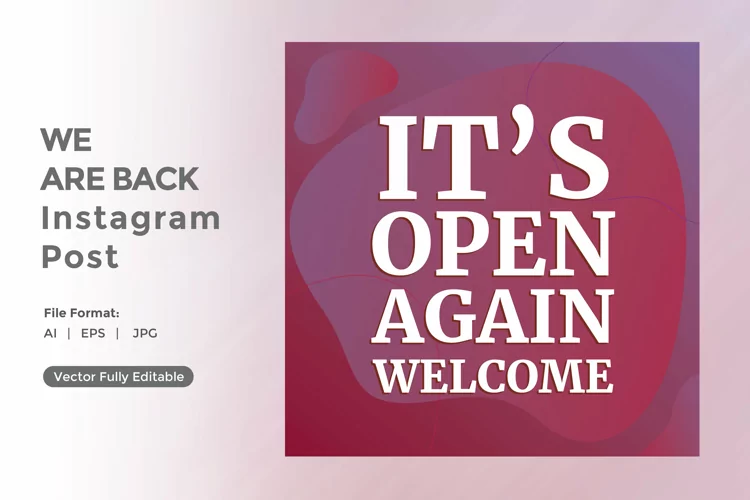 Its open again welcome instagram post