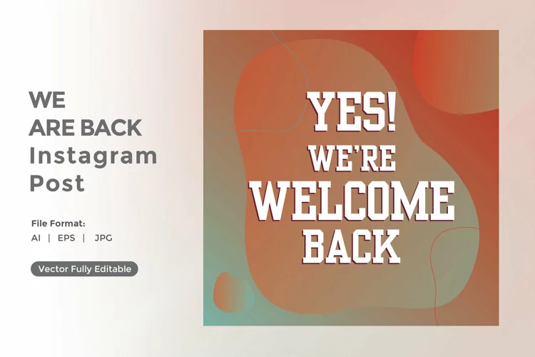 Yes We are back instagram post