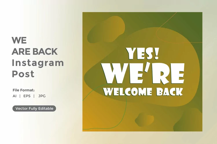 Yes We are back instagram post