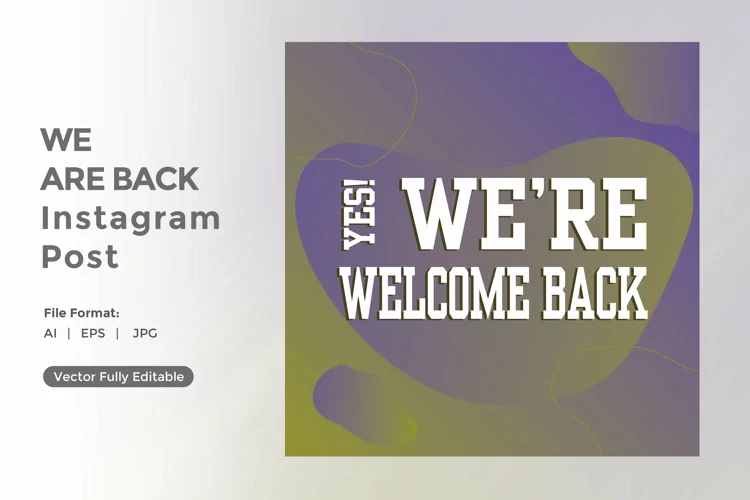Yes We are back instagram post