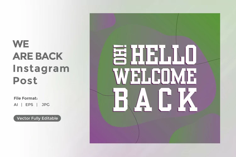 Oh hello welcome back instagram post