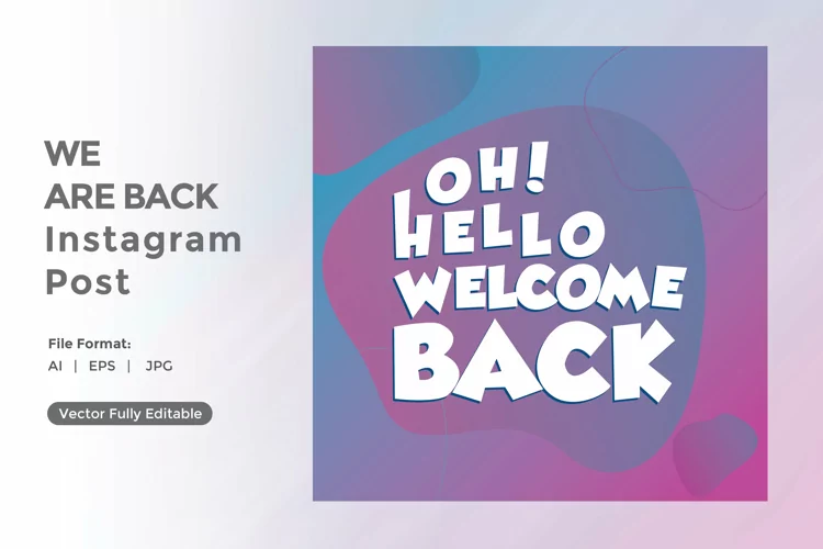 Oh hello welcome back instagram post