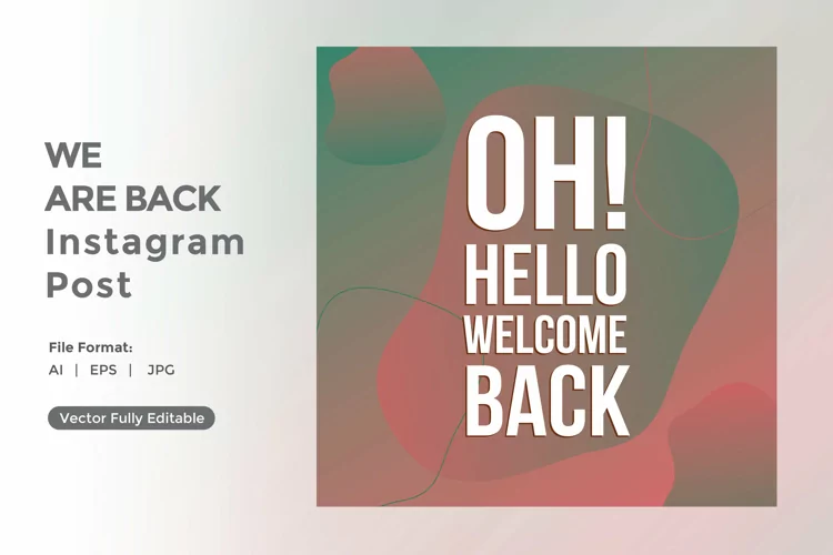 Oh hello welcome back instagram post