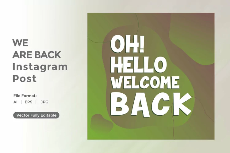 Oh hello welcome back instagram post