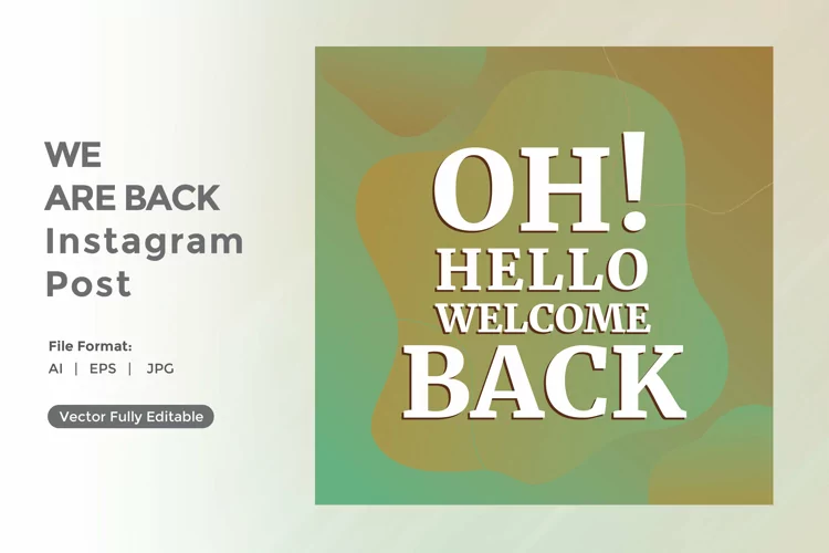 Oh hello welcome back instagram post