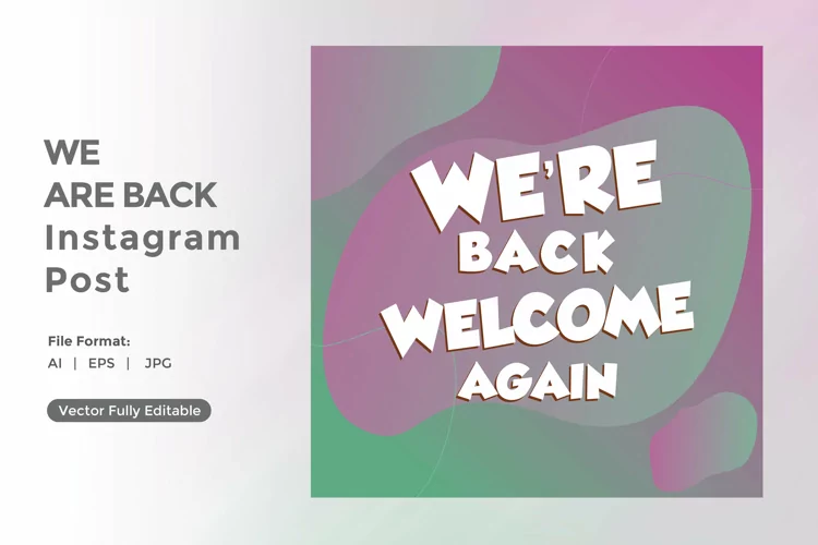 We are back instagram post