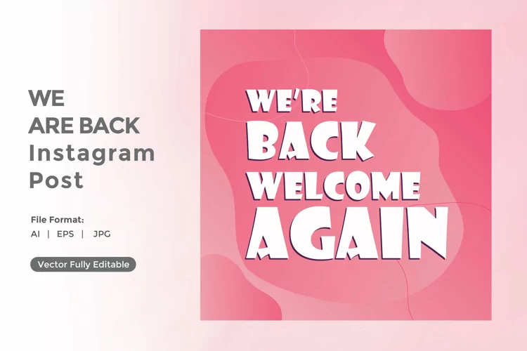 We are back instagram post