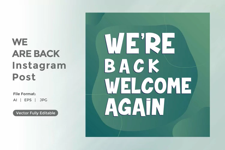 We are back instagram post