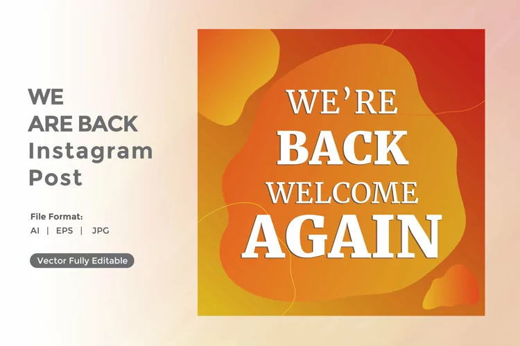 We are back instagram post