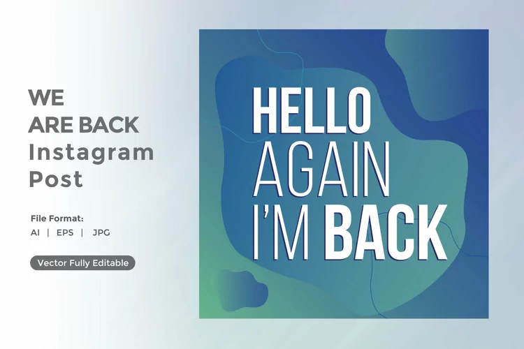 Hello again i am back instagram post
