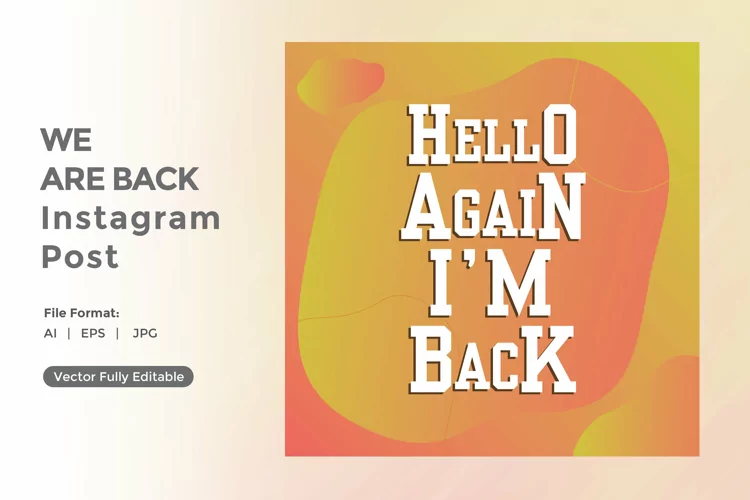 Hello again i am back instagram post