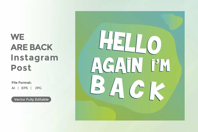 Hello again i am back instagram post