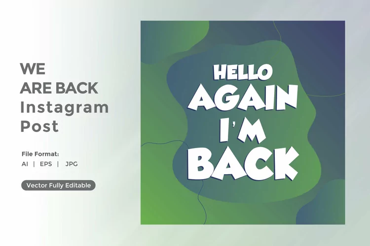 Hello again i am back instagram post